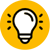 Icon Glühbirne als Symbol für Tipp