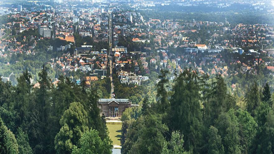 Panorama Kassel vom Bergpark Wilhelmshöhe aus